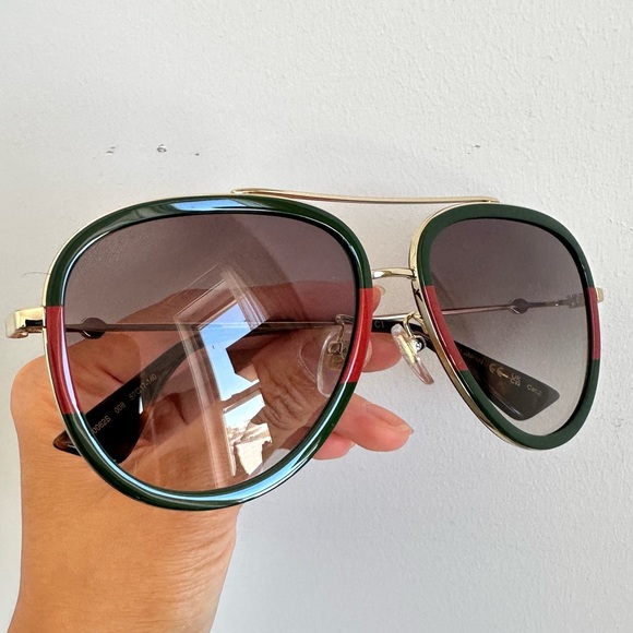 New! Authentic Gucci Aviator Sunglasses - Picture 8 of 13